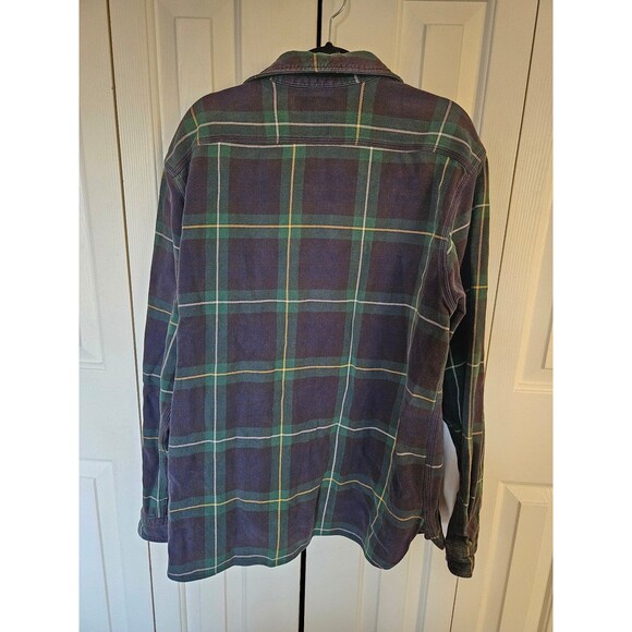 Polo Ralph Lauren Simmons Pullover tunic shirt tartan plaid blue green L vintage - Picture 2 of 5